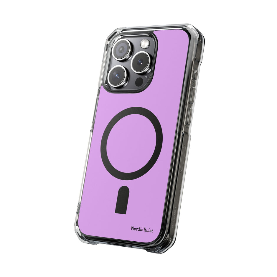 Clear Magnetic Phone Case Minimal Purple