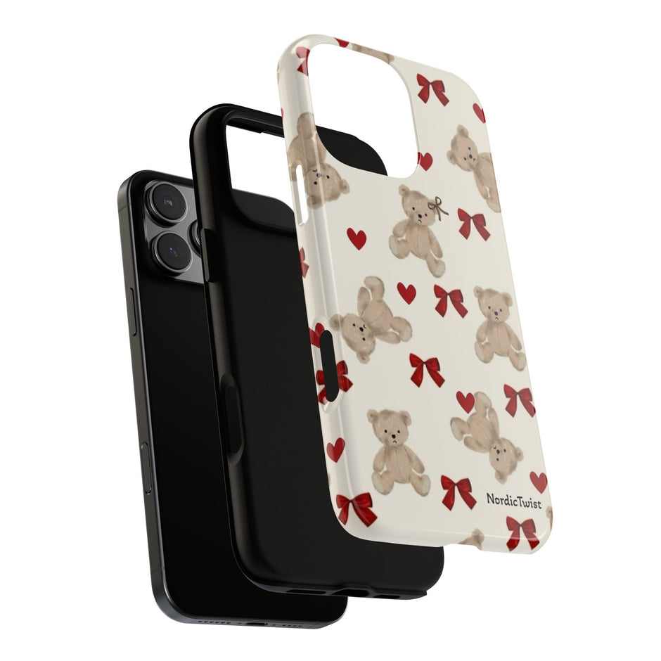 Teddy Bear Hearts Phone Case