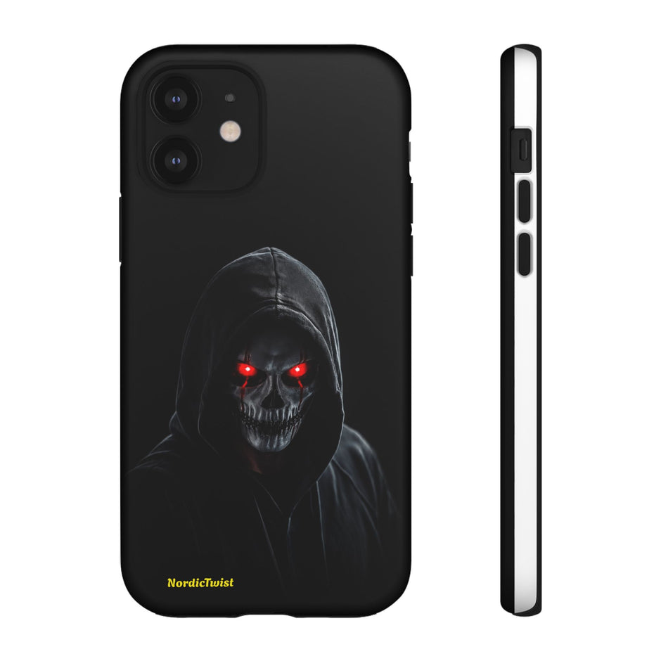 Tough Phone Case – Hooded Grim Reaper with Red Glowing Eyes