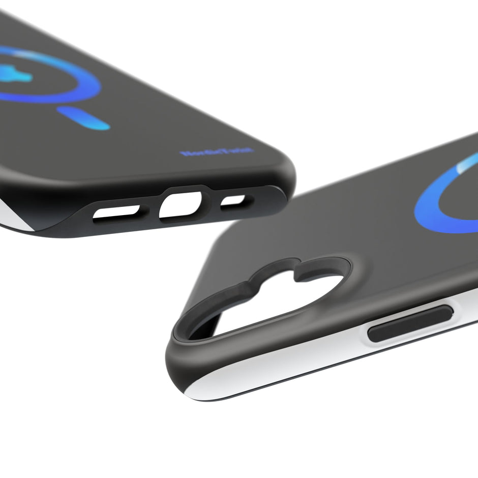 Stöttåligt MagSafe iPhone-skal – Blå Ring