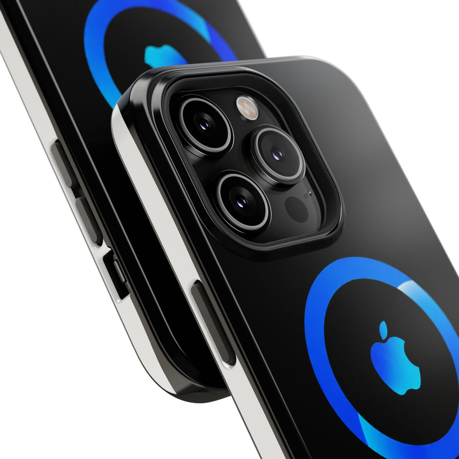 Stöttåligt MagSafe iPhone-skal – Blå Ring