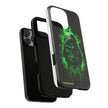 Tough Phone Case – Green Grim Reaper Skull Gothic Design