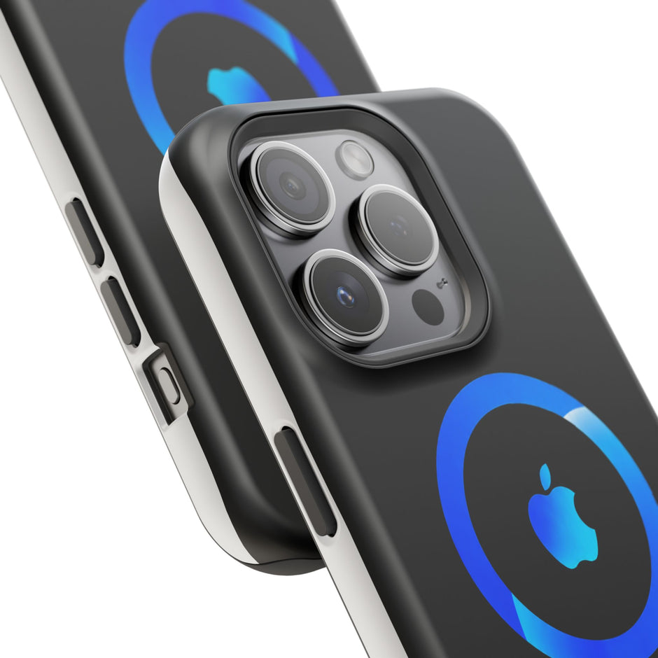Stöttåligt MagSafe iPhone-skal – Blå Ring