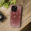 Cherry Bow Phone Case — Cute Red Gradient Protective Cover