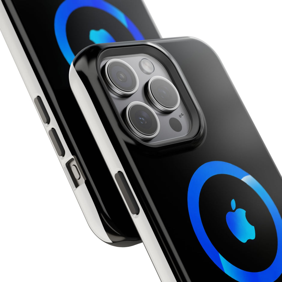 Stöttåligt MagSafe iPhone-skal – Blå Ring