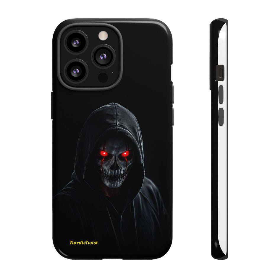 Tough Phone Case – Hooded Grim Reaper with Red Glowing Eyes