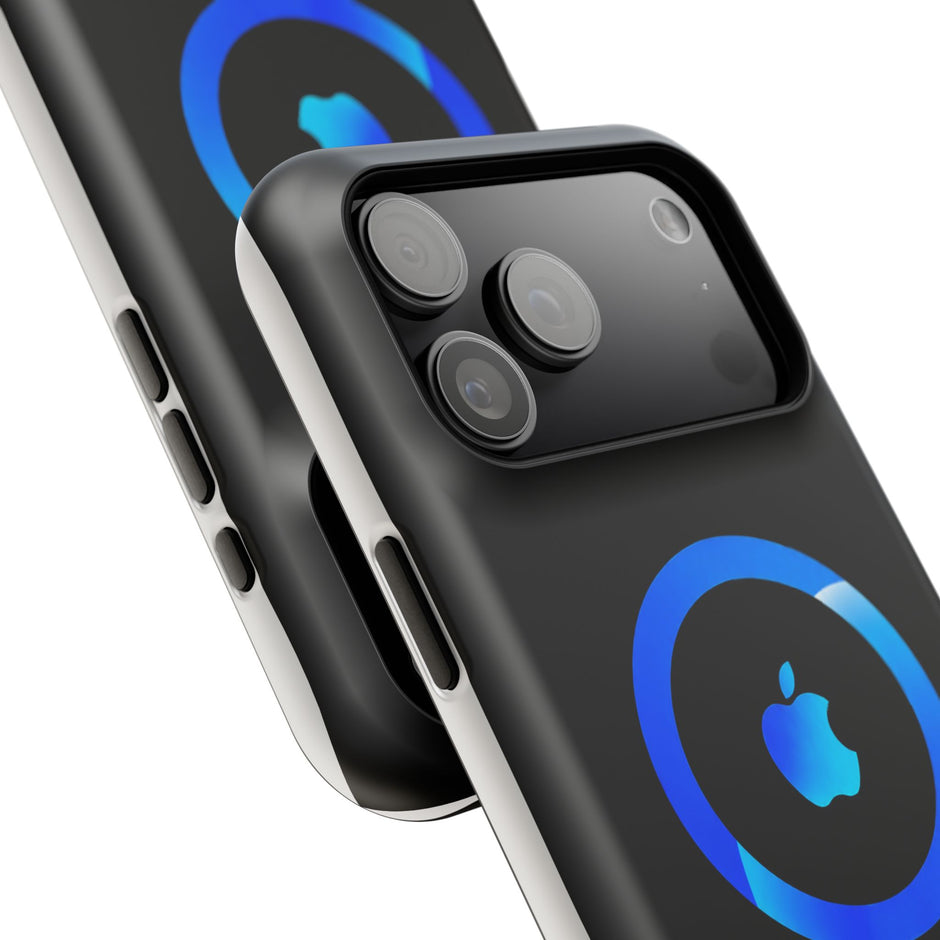 Stöttåligt MagSafe iPhone-skal – Blå Ring