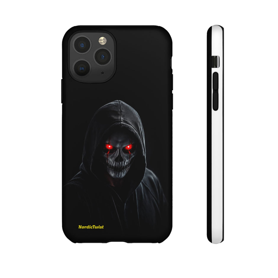 Tough Phone Case – Hooded Grim Reaper with Red Glowing Eyes