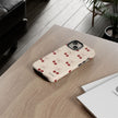 Cherry Pattern Phone Case — Cute Retro Red Cherries on Cream