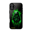 Tough Phone Case – Green Grim Reaper Skull Gothic Design