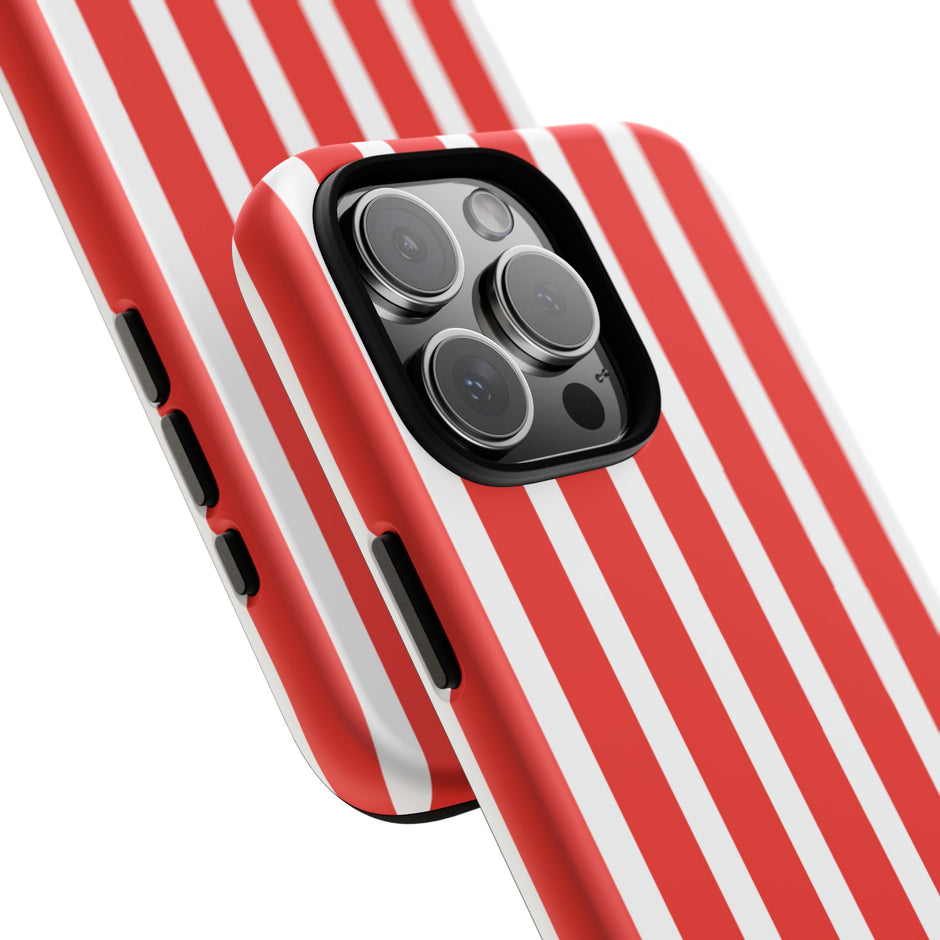 Red Striped Phone Case - Tough Cases for Stylish Protection