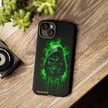 Tough Phone Case – Green Grim Reaper Skull Gothic Design