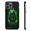 Tough Phone Case – Green Grim Reaper Skull Gothic Design