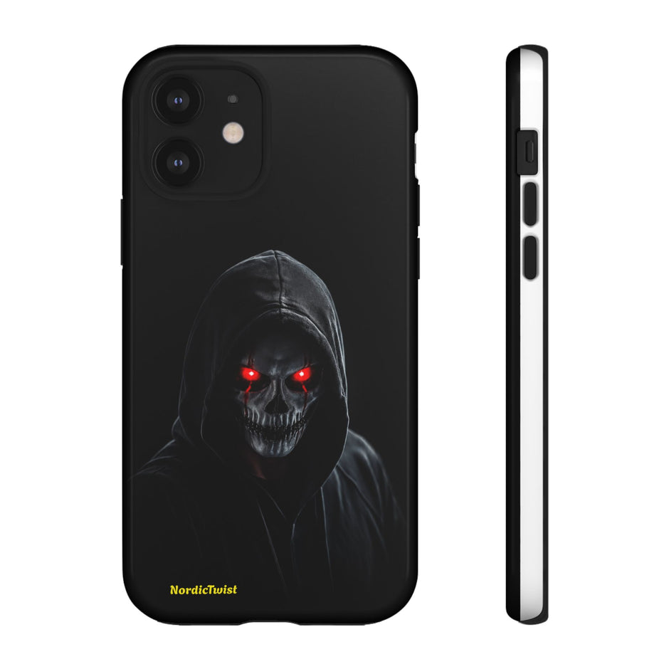 Tough Phone Case – Hooded Grim Reaper with Red Glowing Eyes