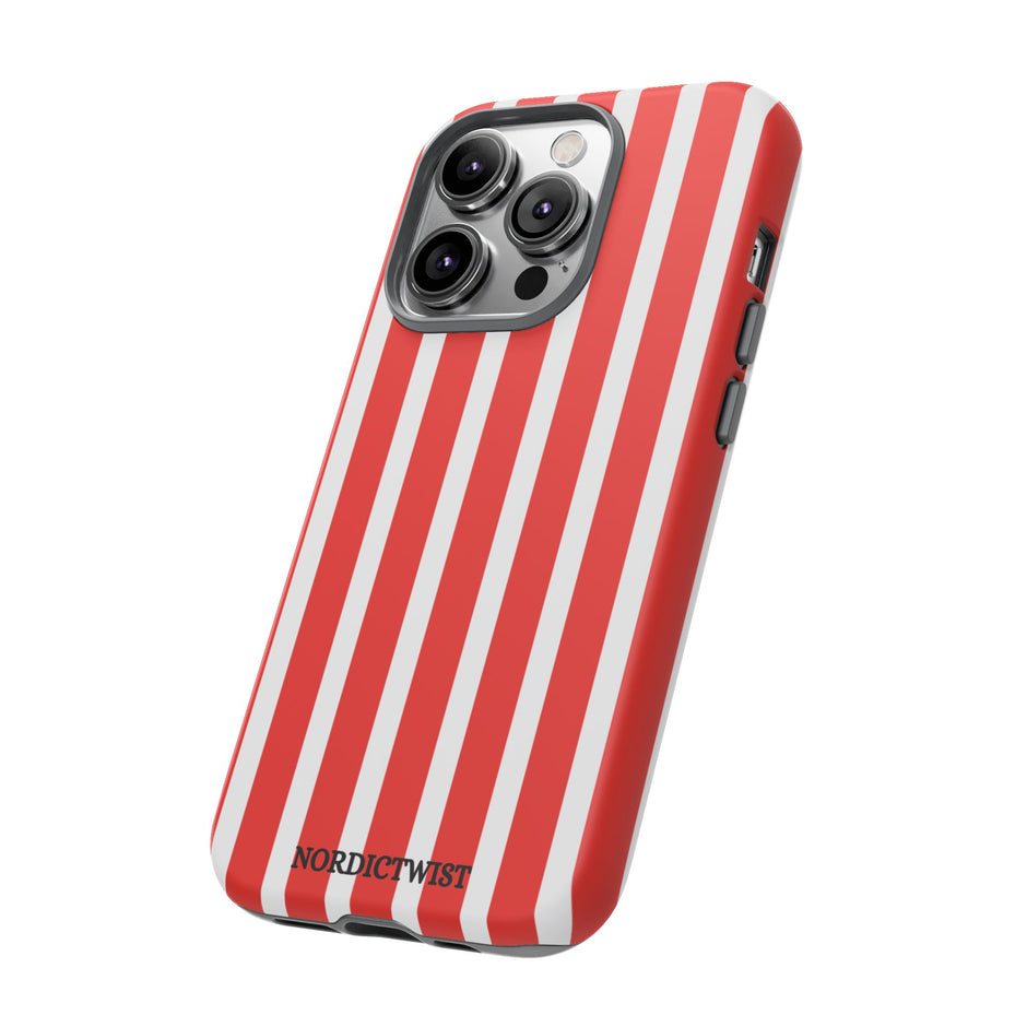 Red Striped Phone Case - Tough Cases for Stylish Protection