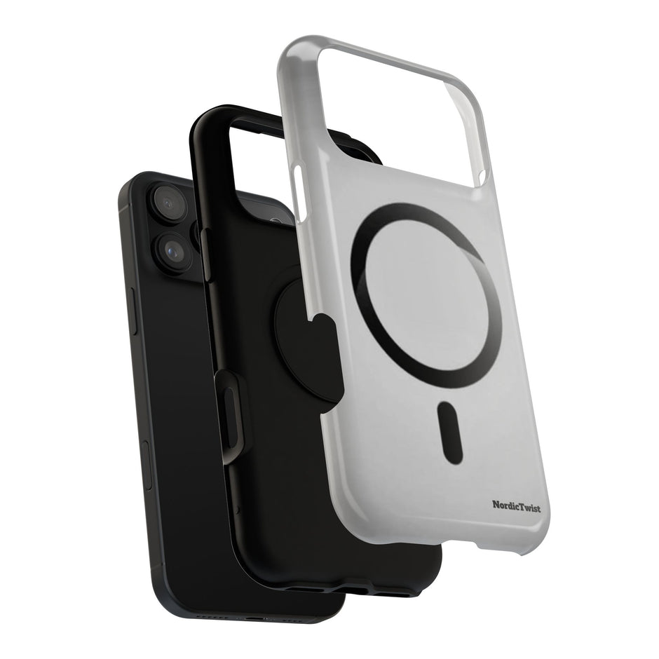 MagSafe Mobilskal – Grå Ringdesign