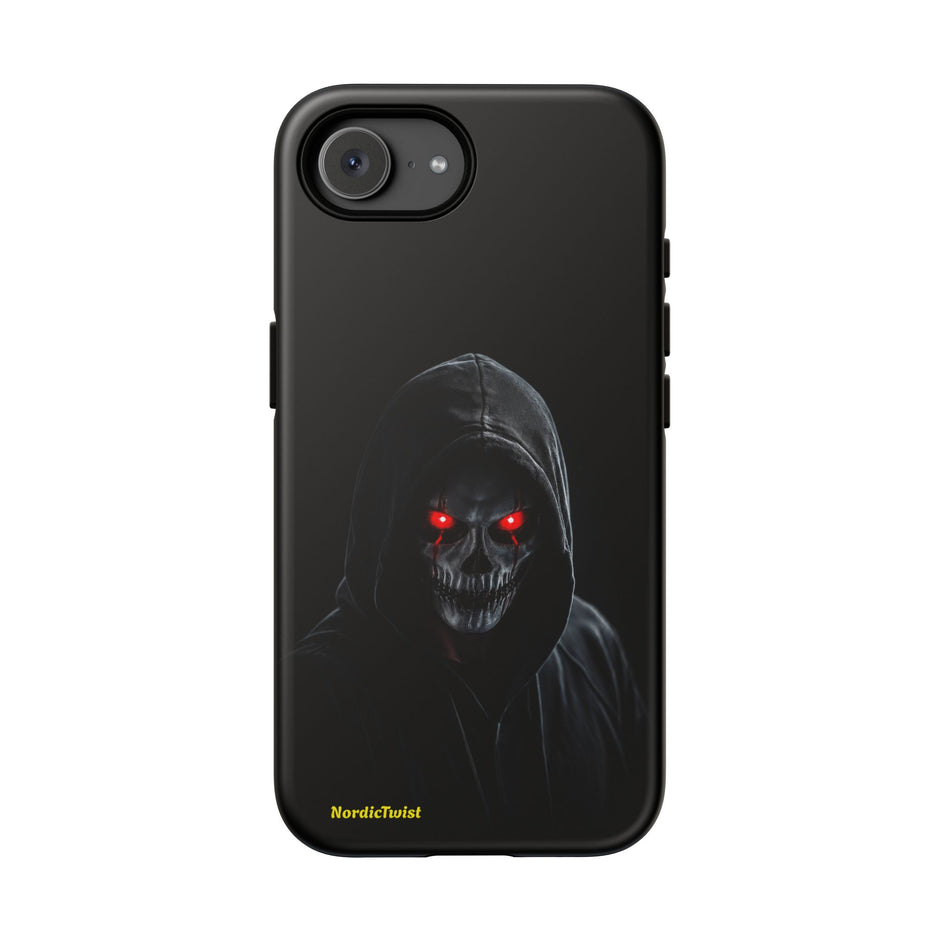 Tough Phone Case – Hooded Grim Reaper with Red Glowing Eyes