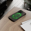 Tough Phone Case – Green Grim Reaper Skull Gothic Design