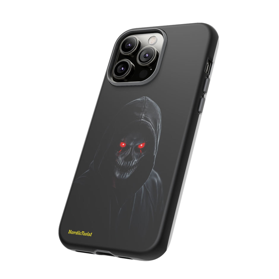 Tough Phone Case – Hooded Grim Reaper with Red Glowing Eyes