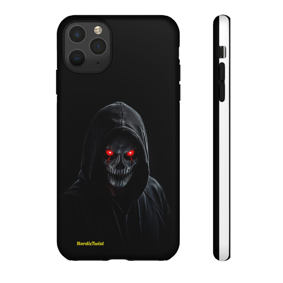Tough Phone Case – Hooded Grim Reaper with Red Glowing Eyes