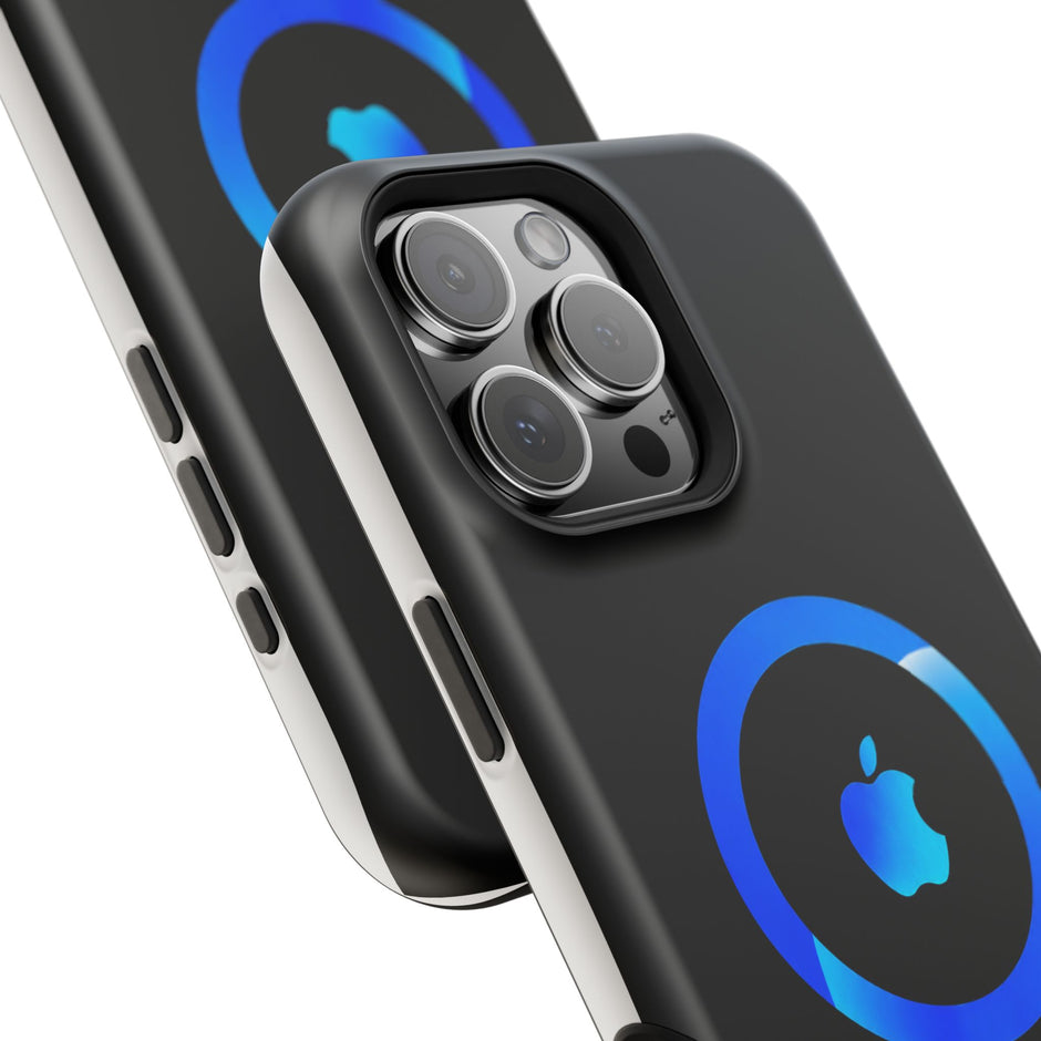 Stöttåligt MagSafe iPhone-skal – Blå Ring