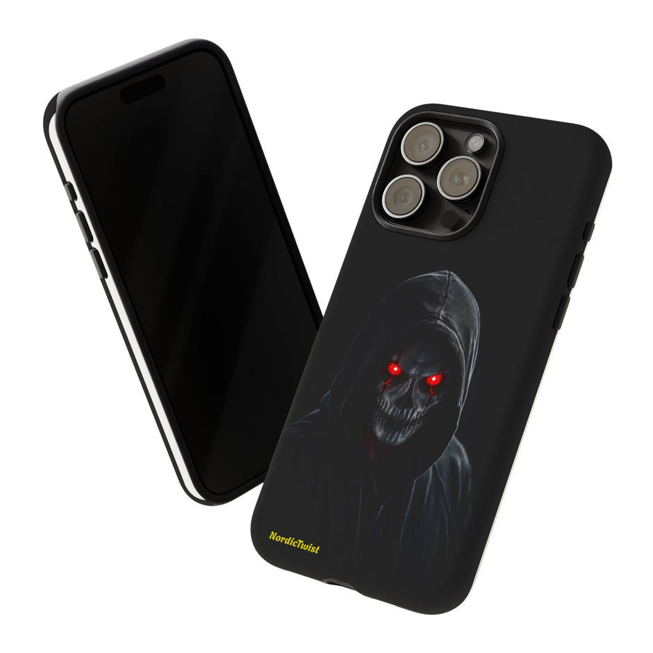 Tough Phone Case – Hooded Grim Reaper with Red Glowing Eyes