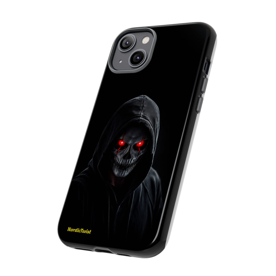 Tough Phone Case – Hooded Grim Reaper with Red Glowing Eyes