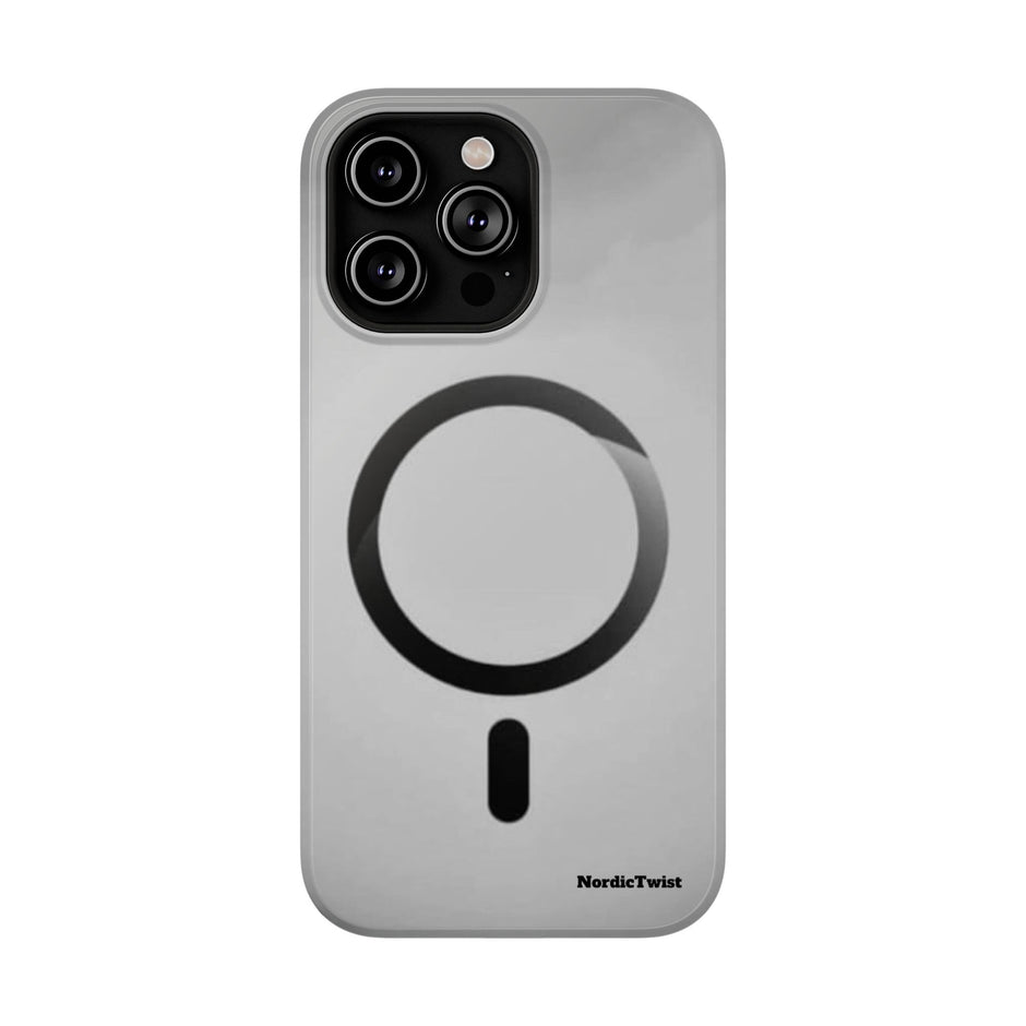 MagSafe Mobilskal – Grå Ringdesign