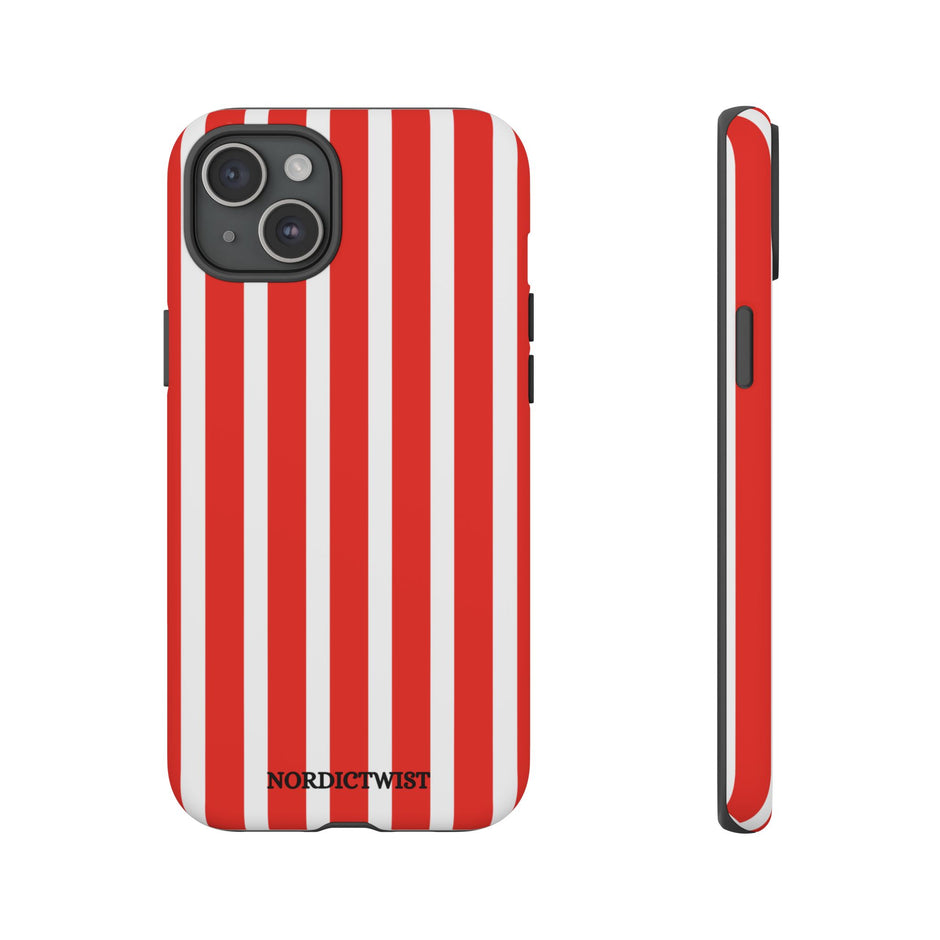 Red Striped Phone Case - Tough Cases for Stylish Protection