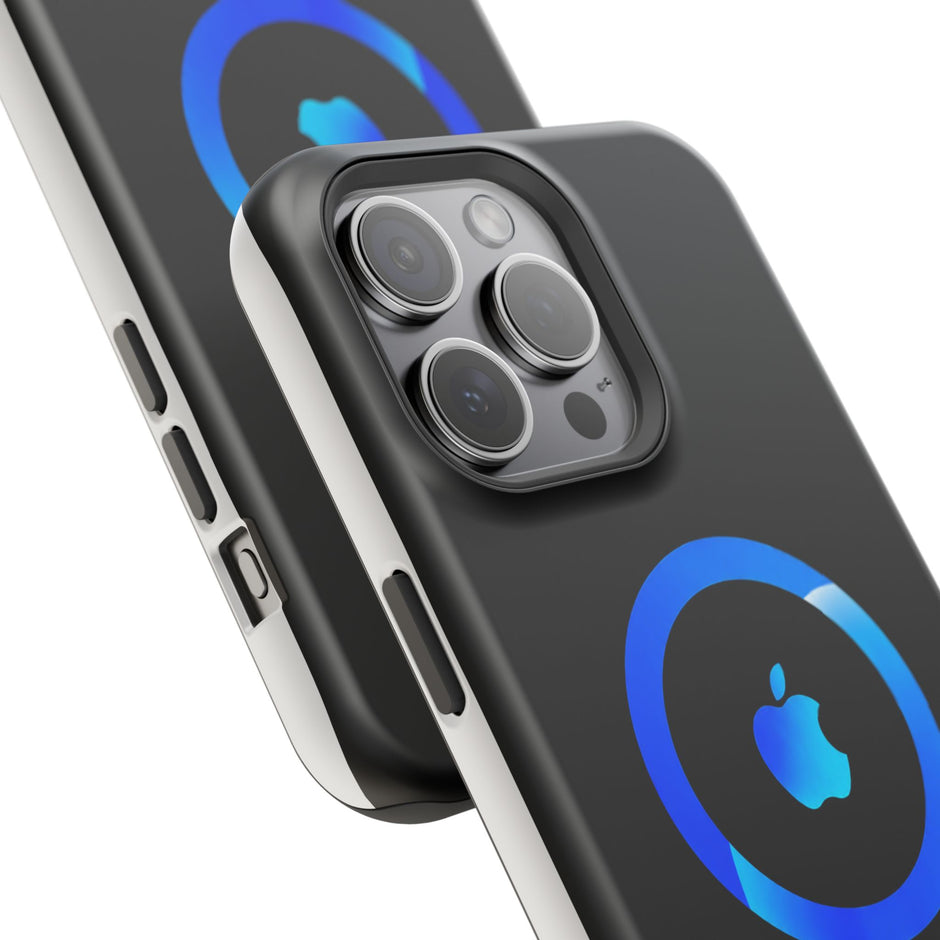 Stöttåligt MagSafe iPhone-skal – Blå Ring