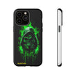 Tough Phone Case – Green Grim Reaper Skull Gothic Design
