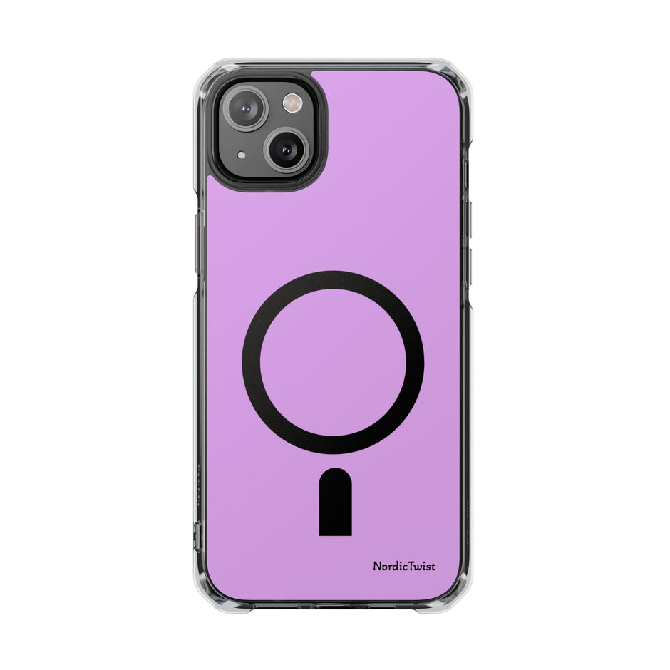 Clear Magnetic Phone Case Minimal Purple