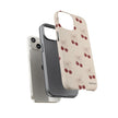 Cherry Pattern Phone Case — Cute Retro Red Cherries on Cream