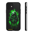 Tough Phone Case – Green Grim Reaper Skull Gothic Design