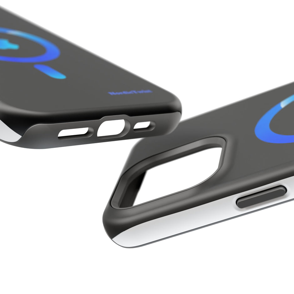 Stöttåligt MagSafe iPhone-skal – Blå Ring