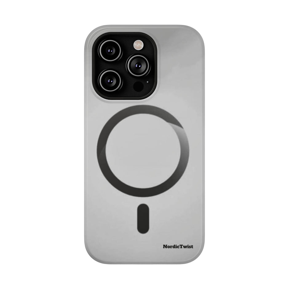 MagSafe Mobilskal – Grå Ringdesign