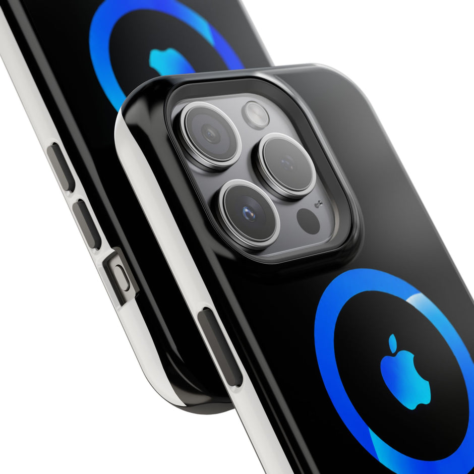 Stöttåligt MagSafe iPhone-skal – Blå Ring