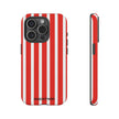 Red Striped Phone Case - Tough Cases for Stylish Protection