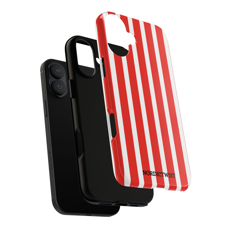 Red Striped Phone Case - Tough Cases for Stylish Protection