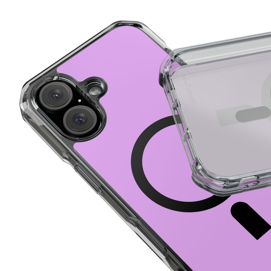 Clear Magnetic Phone Case Minimal Purple