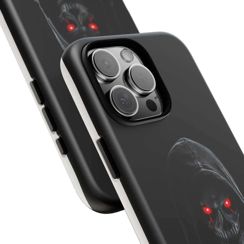 Tough Phone Case – Hooded Grim Reaper with Red Glowing Eyes