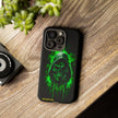 Tough Phone Case – Green Grim Reaper Skull Gothic Design