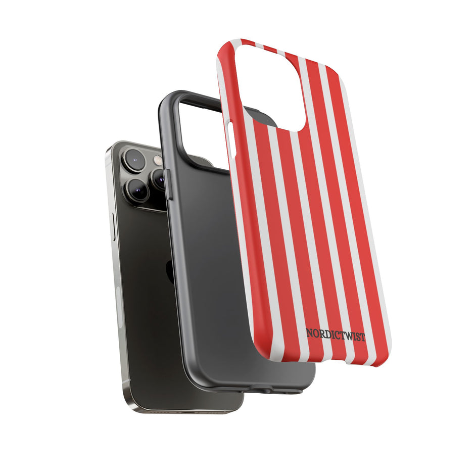 Red Striped Phone Case - Tough Cases for Stylish Protection