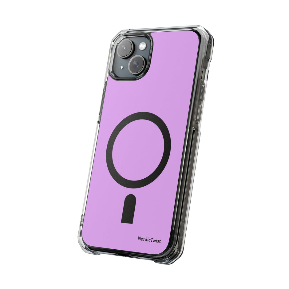 Clear Magnetic Phone Case Minimal Purple