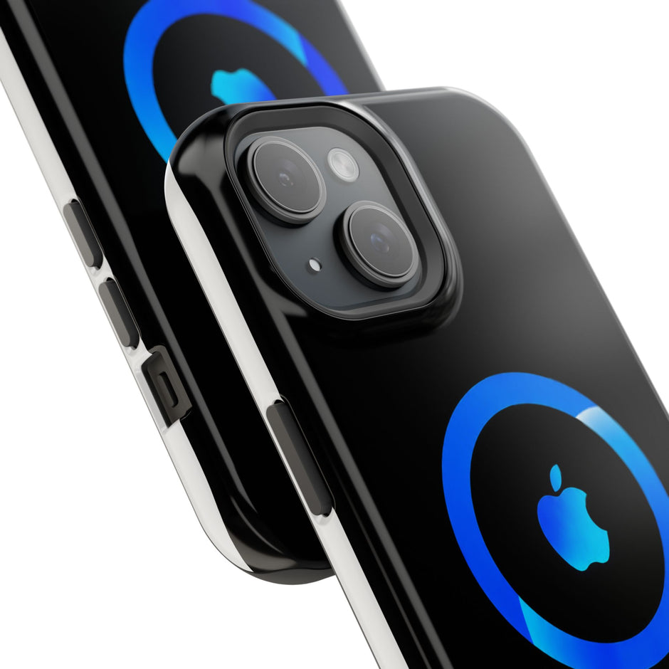 Stöttåligt MagSafe iPhone-skal – Blå Ring