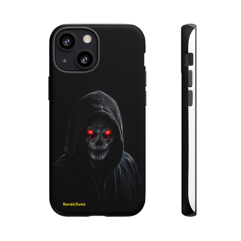 Tough Phone Case – Hooded Grim Reaper with Red Glowing Eyes