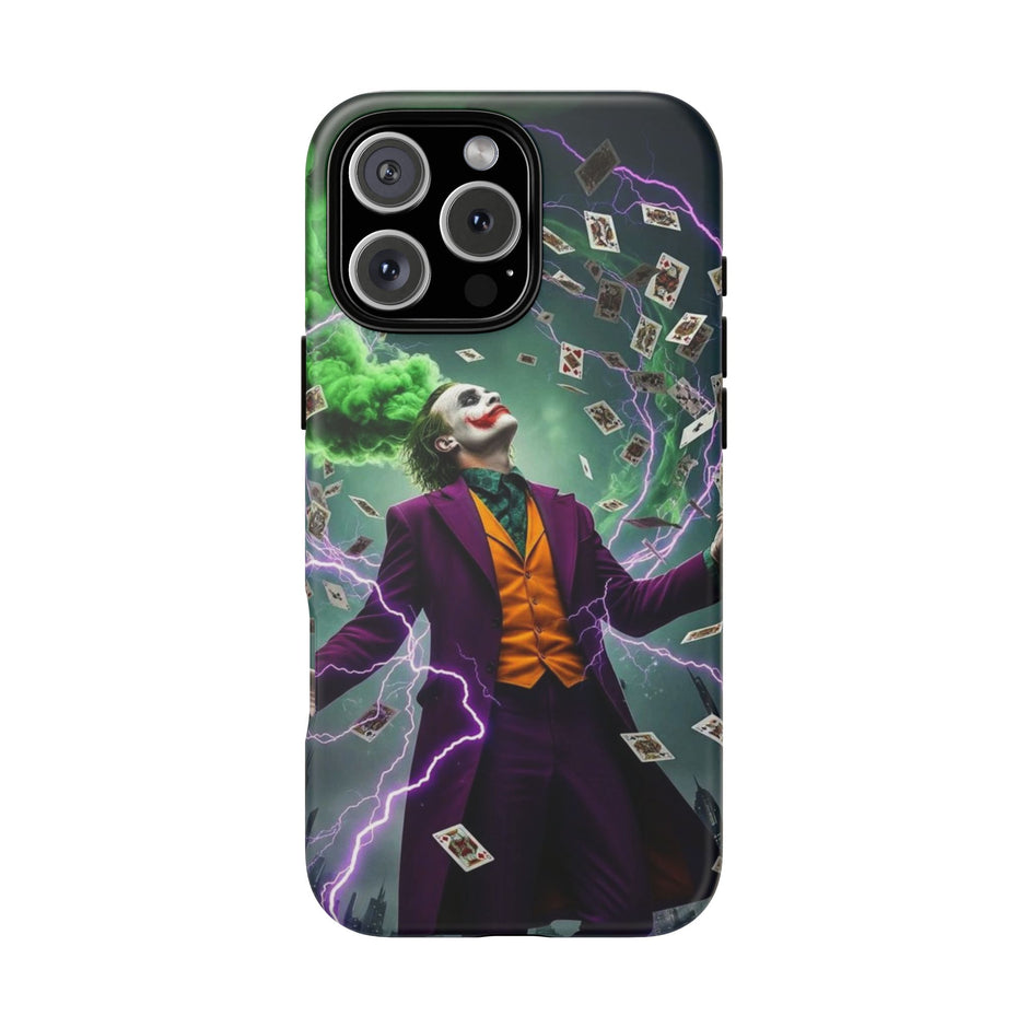 Joker Chaos Tough Phone Case — Electric Cards Graphic iPhone Case