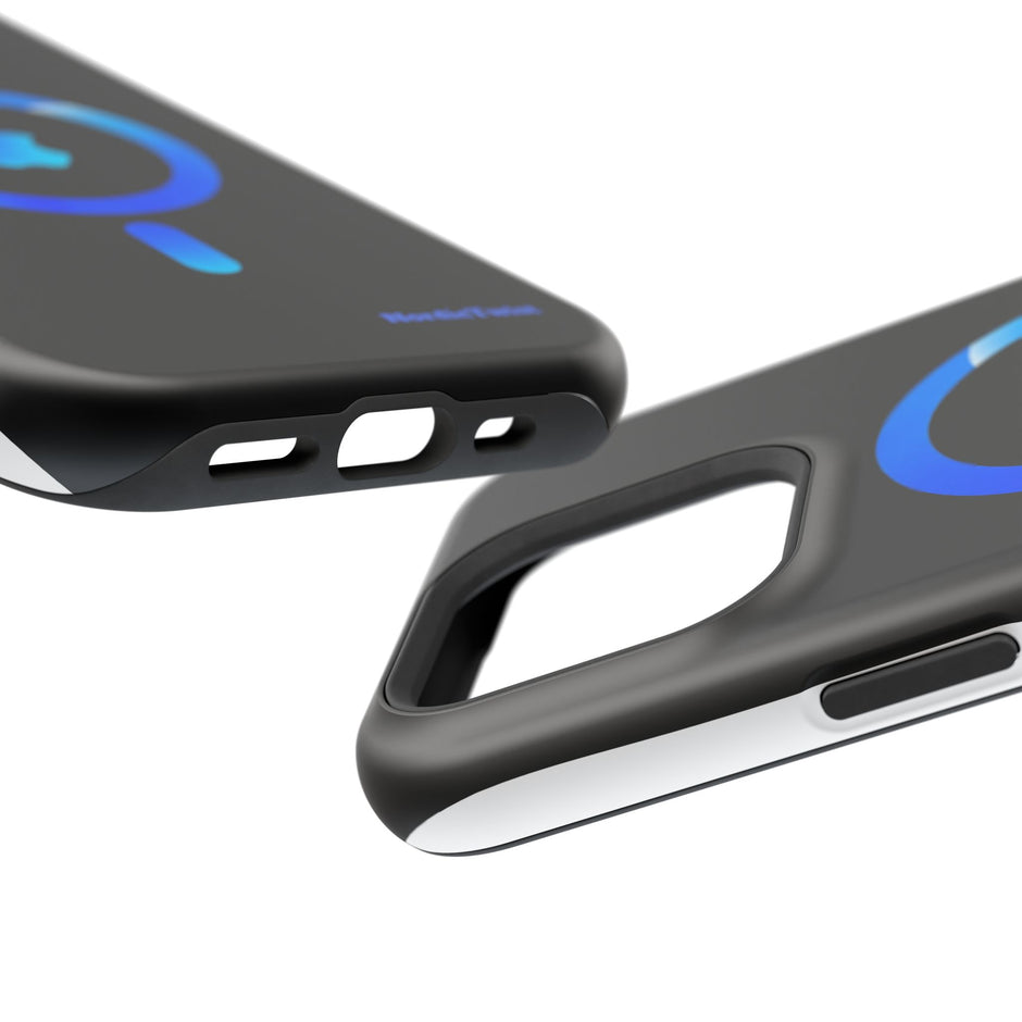Stöttåligt MagSafe iPhone-skal – Blå Ring