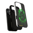 Tough Phone Case – Green Grim Reaper Skull Gothic Design