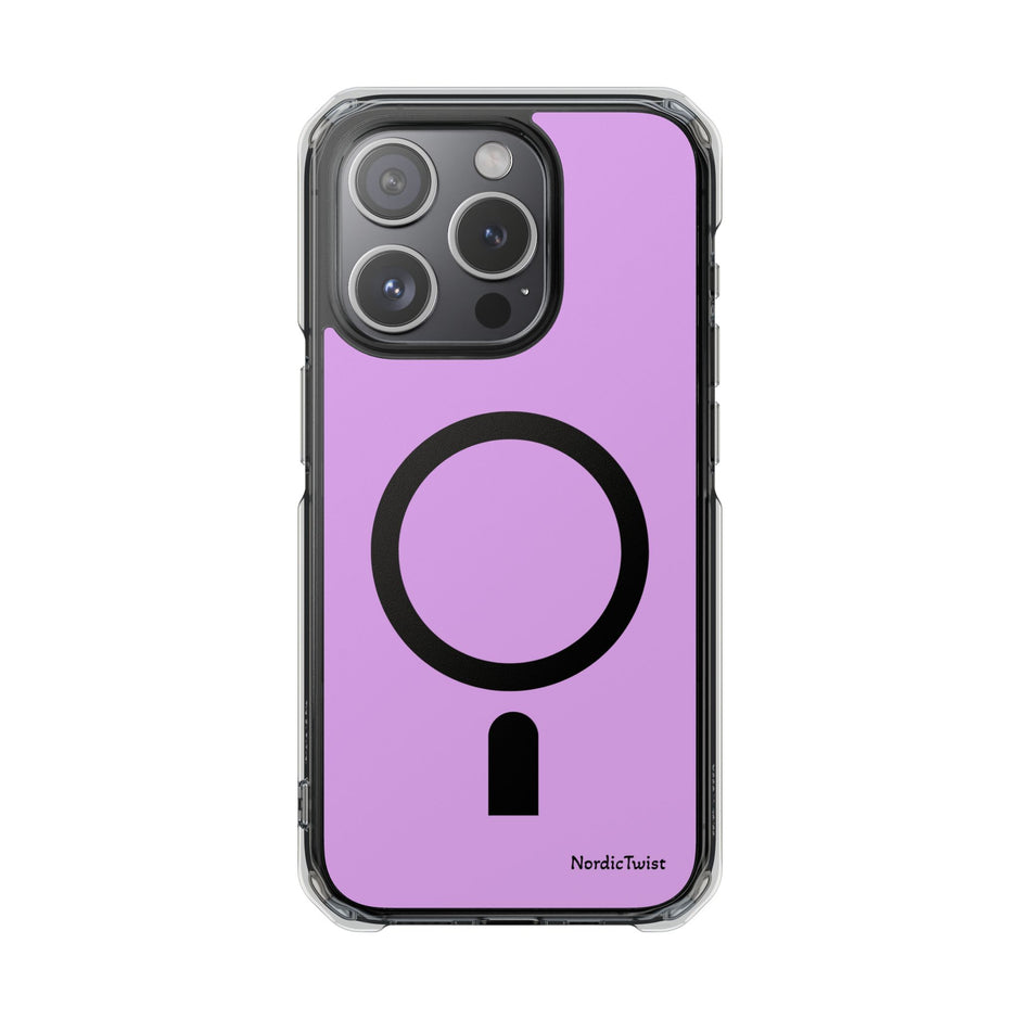 Clear Magnetic Phone Case Minimal Purple
